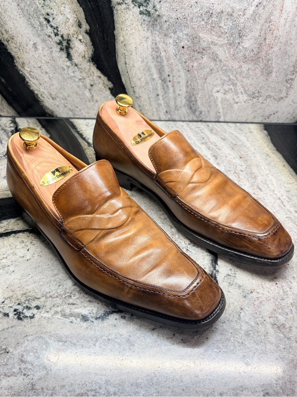 Silvano Sassetti Limited Edition Brown Leather Penny Loafers Men’s US 9.5 Italy